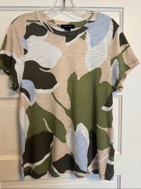 Sanctuary Perfect Tee Camo Short Sleeve- Olive/Khaki/White